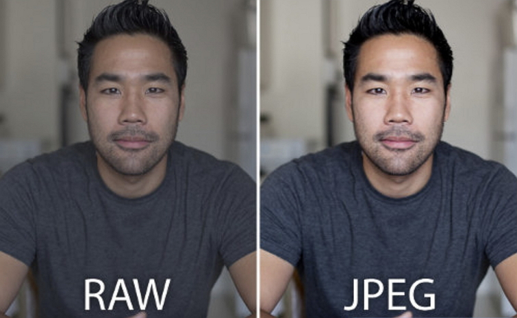 See the distinct effects of images saved in their original raw or jpeg format