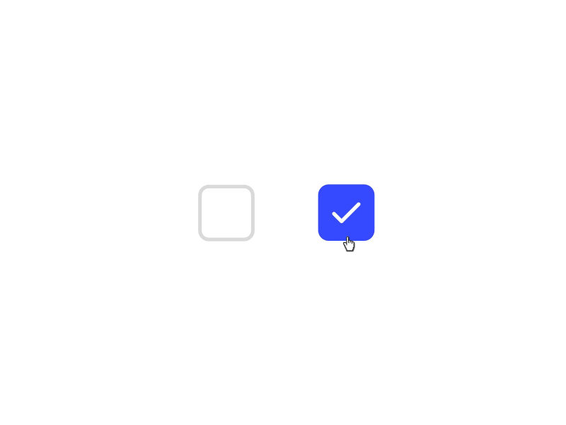 Checkbox with sparking animation