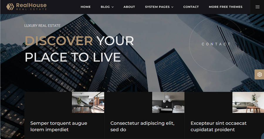 Free Real House Website Template