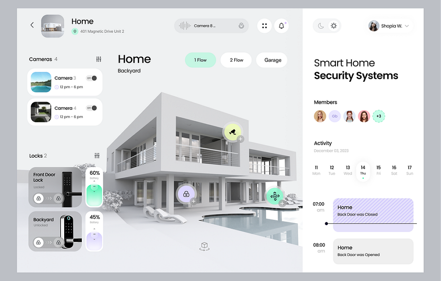 Smart Home Dashboard Concept