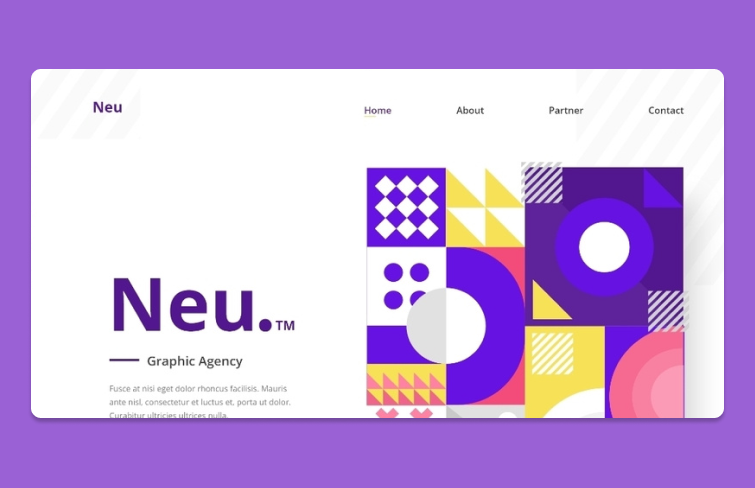 Geometric shape Exploration for landing page full