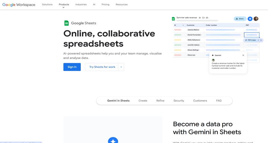 Google Sheets
