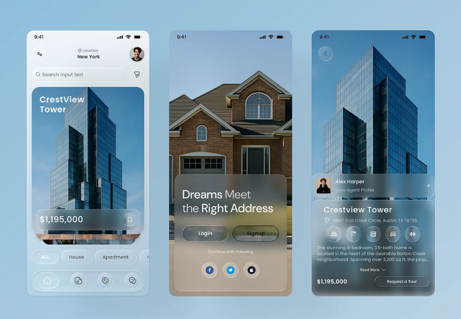 Modern Real Estate App UI