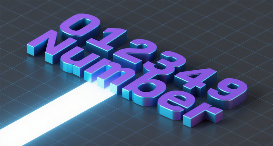 Number Font Example
