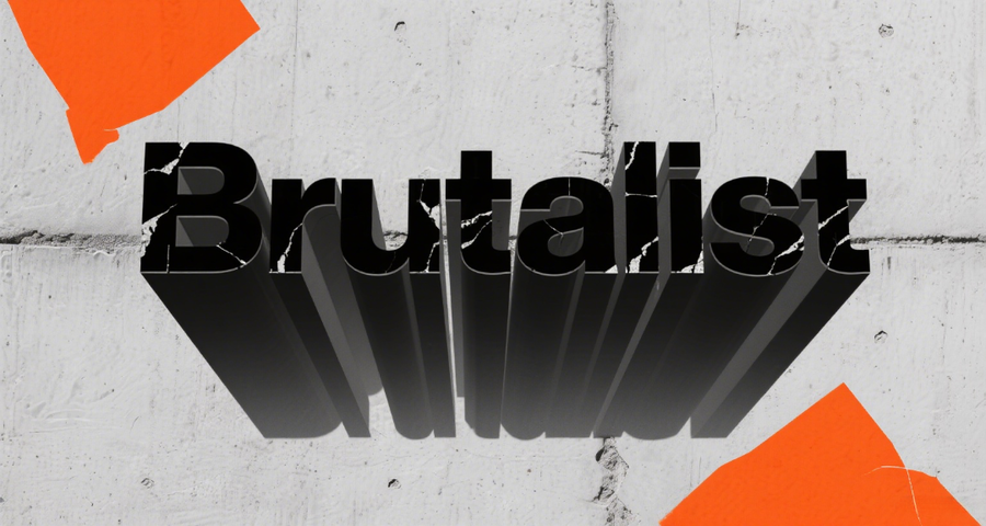 Brutalist Font Example