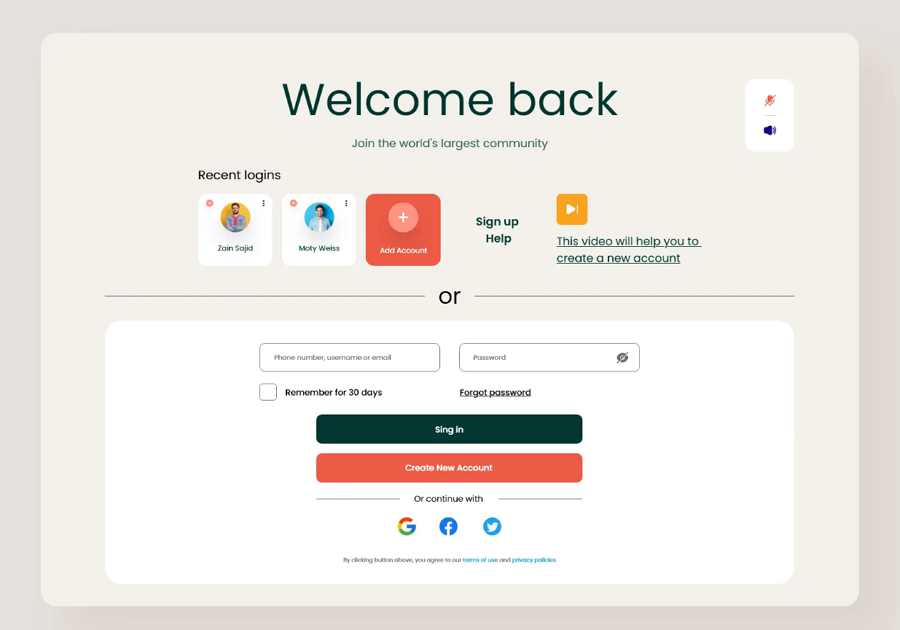 Sign In Sign Up 